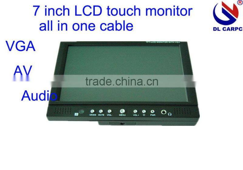 7" LCD touch VGA, AV,Rearview Bus Monitor