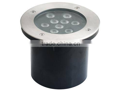 9x1w high power LED stainless steel ground light