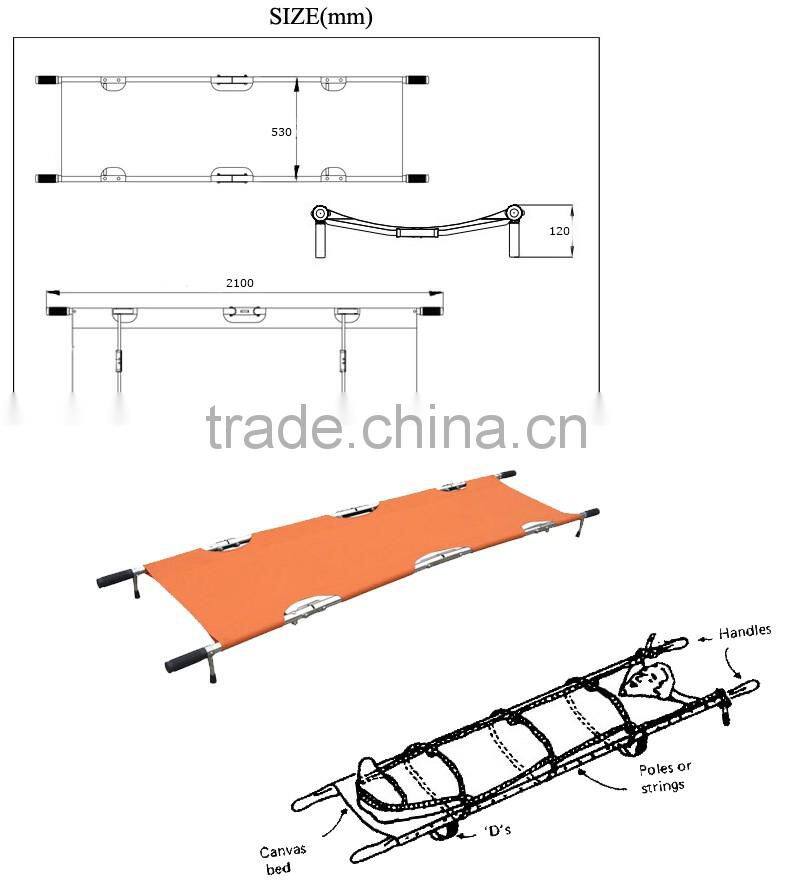 Ambulance lightweight portable stretcher camp hammock