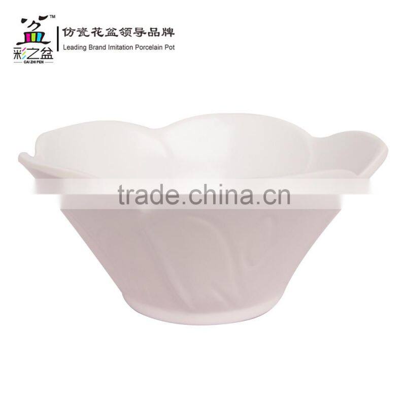 Hot sale small lotus shape melamine flower pot plastic flower pot 1412
