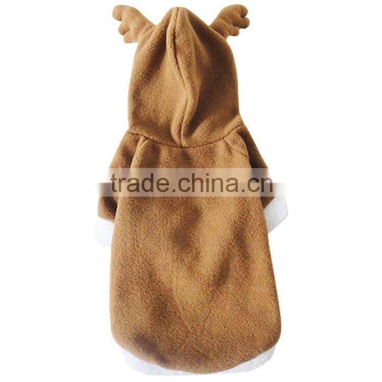 Suitable for winter polar fleece white north velvet milu deer elk shaped two-legged dog clothes