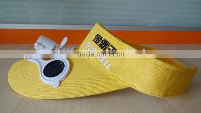 Solar cap with fan