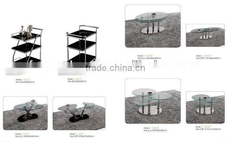 MDF board and modern glass top coffee table