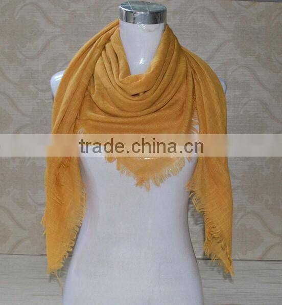 New Design Ladies Fashion Tassel Cotton Glitter Muslim Hijab Square Scarf