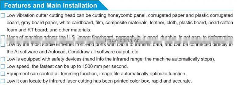 CNC Vibrating Knife Cutting Not Laser Paper , Fabric , Leather ,PU , Paper Box Cutting Machine