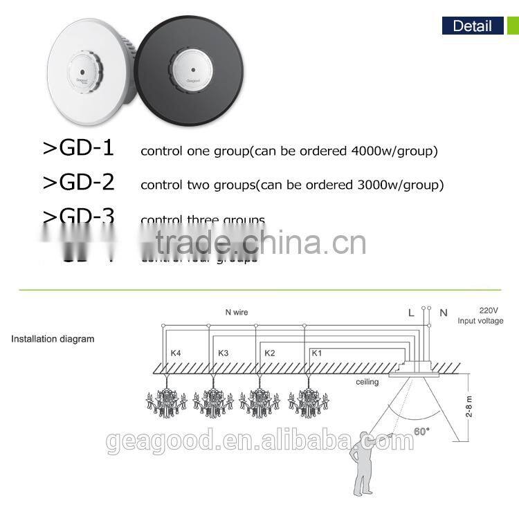 four channels infrared infra rf infrared motion sensor light switch
