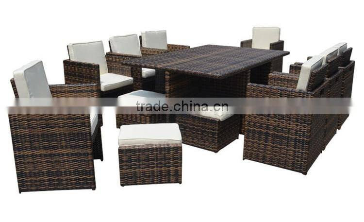 Rattan Garden Furniture Set Poly Wood Outdoor Aluminum Patio Rattan Garden Furniture Set