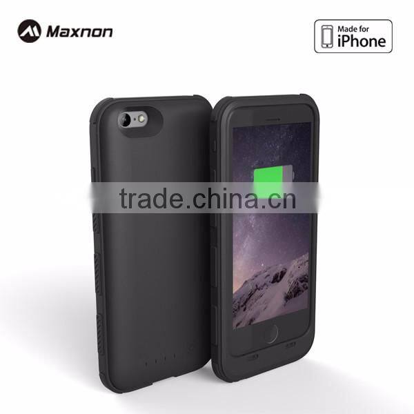 MFI certified phone backup battery case for iPhone 5 plastic Battery Case for iPhone 6 Power Bank Case for iPhone 6s