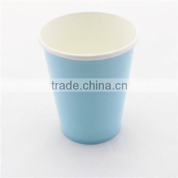 Disposable Solid Blue Drinking Paper Cups for Wedding Usage