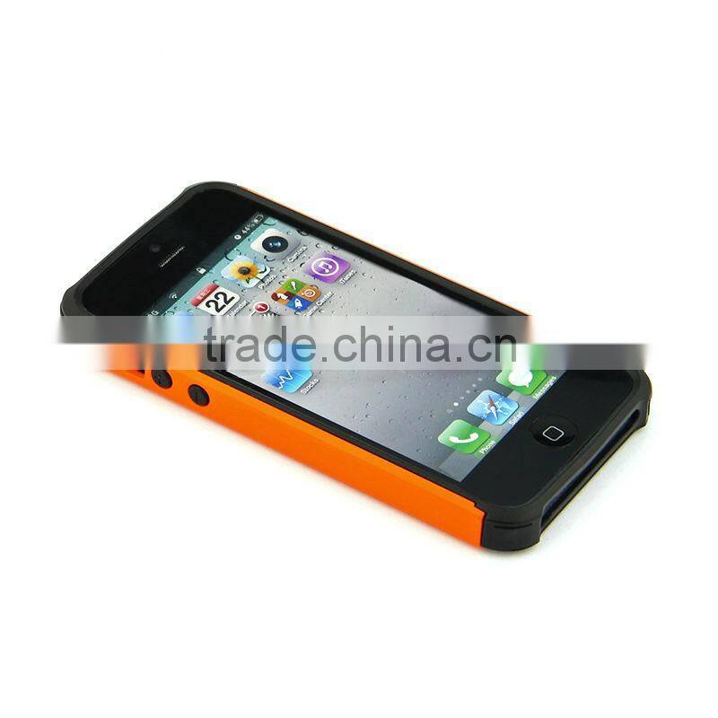 Hybrid Hard Case Rugged Rubber Armor Hybrid Aluminum and TPU Hard Case for iPhone 4/4S, iPhone 5/5S