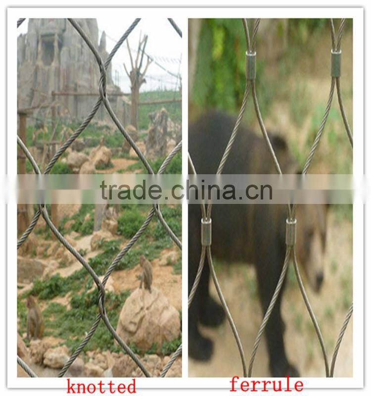 ISO Manufactory provide hand woven stainless steel mesh netting/stainless steel mesh rope netting