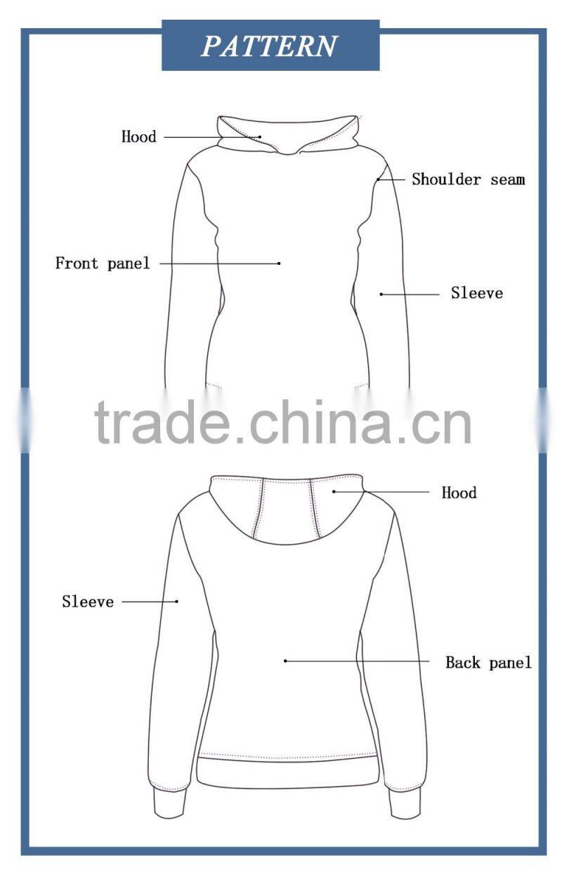 2016 new style 100%cotton with pocket custom crop hoodies