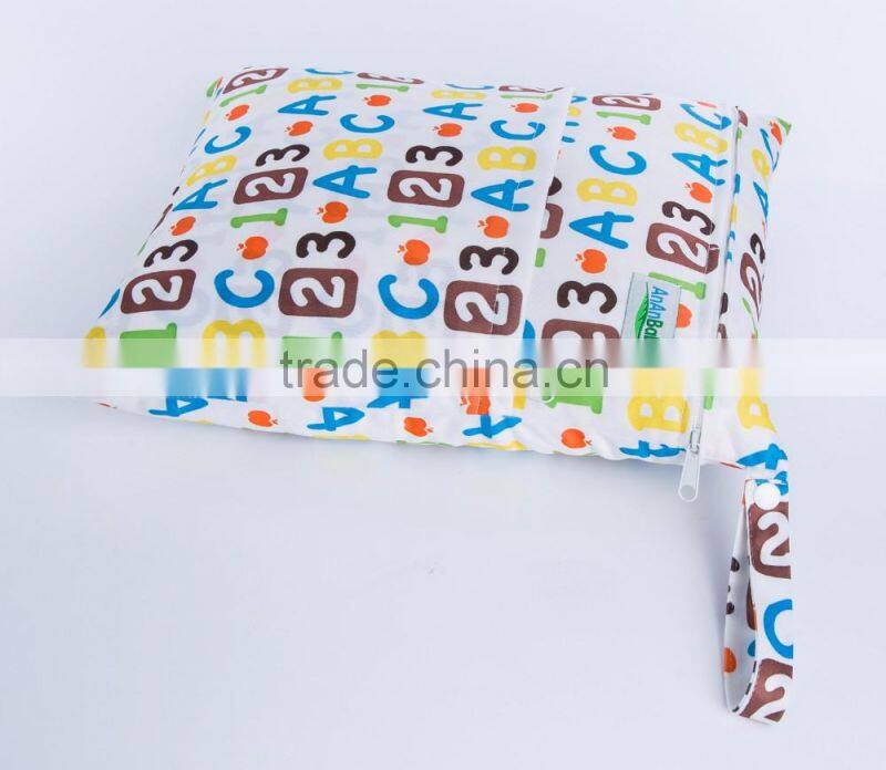 Polyester baby Pocket Diaper Bags/ Wet bags With Thick Handle