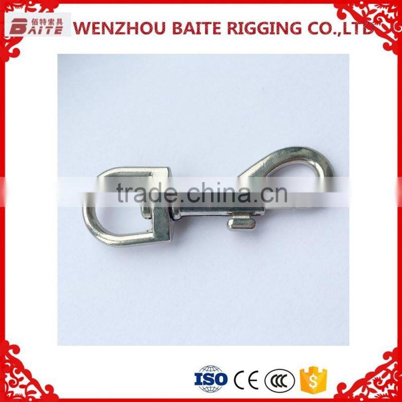 China Supplier Sale Rigging svivel round eye snap hook swivel spring bolt snap hook nose ring in carabiner manufacturer