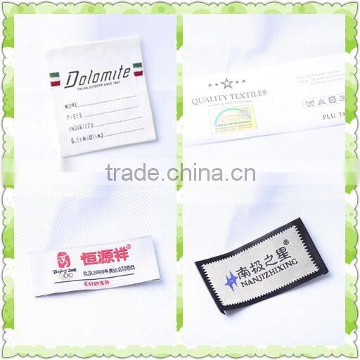 High quality custom debossed PU leather label patch printed leather tags