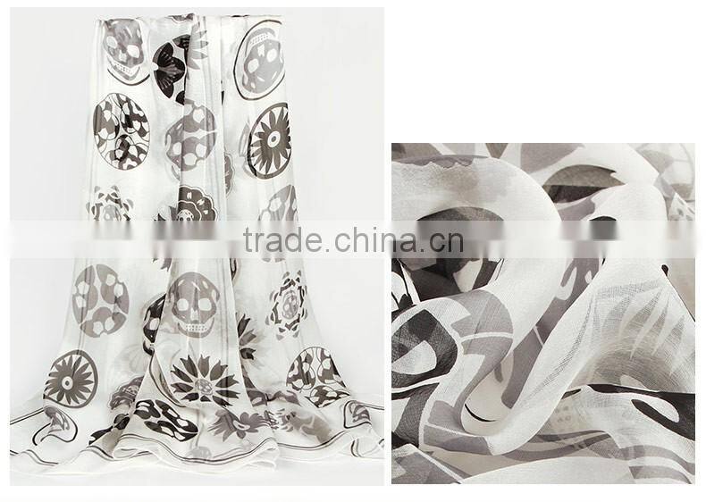 2016 hot sale digital print fashion silk scarf women's silk scarf shawl scarves