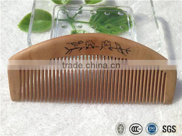 Logo customized hotel wood comb for SPA and hotel resort