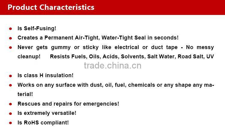 Isermal Red color silicone rubber rescue repair tape