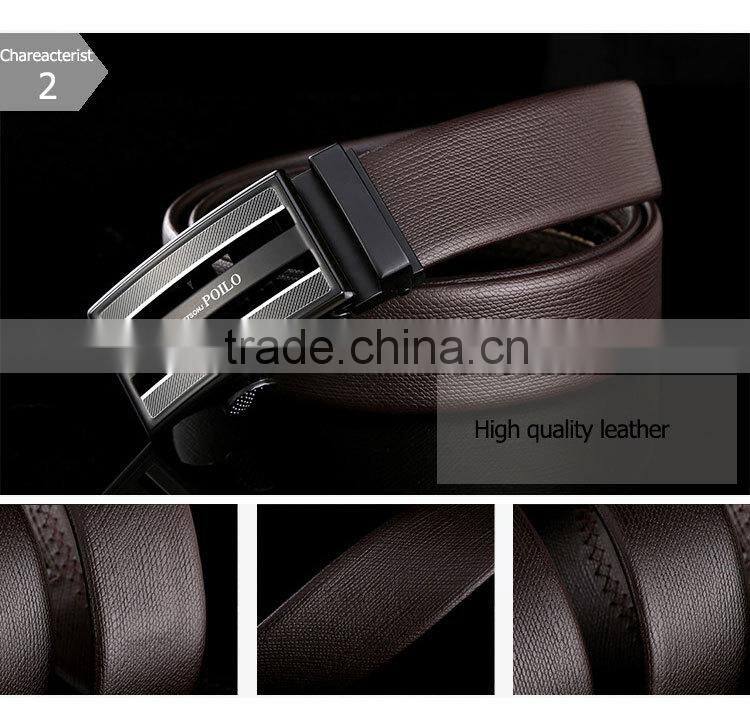 Men luxury metal letters anti-allergy automatic buckle belt