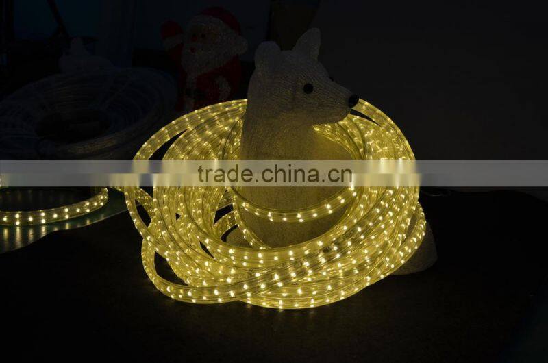 Factory Direct Sale High Lumen flat 3 Wires black Flat Led Rope Light