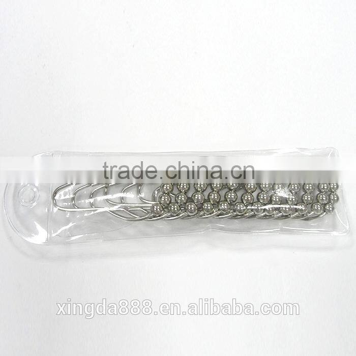 Shower curtain hooks with 5 roller balls/ high quality metal curtain hooks, shower curtain hooks