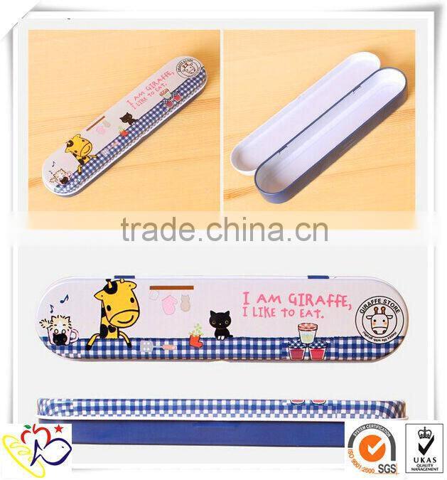 factory supply pencil tin box/promotional pencil case/tin personalized pencil box