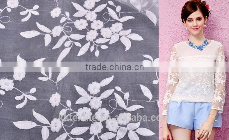 Sweet design-3D Floral Embroidery with Organza Fabric Design