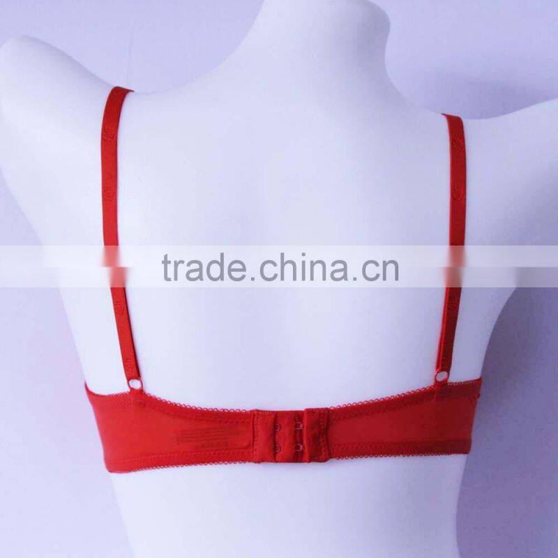 China bra factory red color no pad women bralette with lace