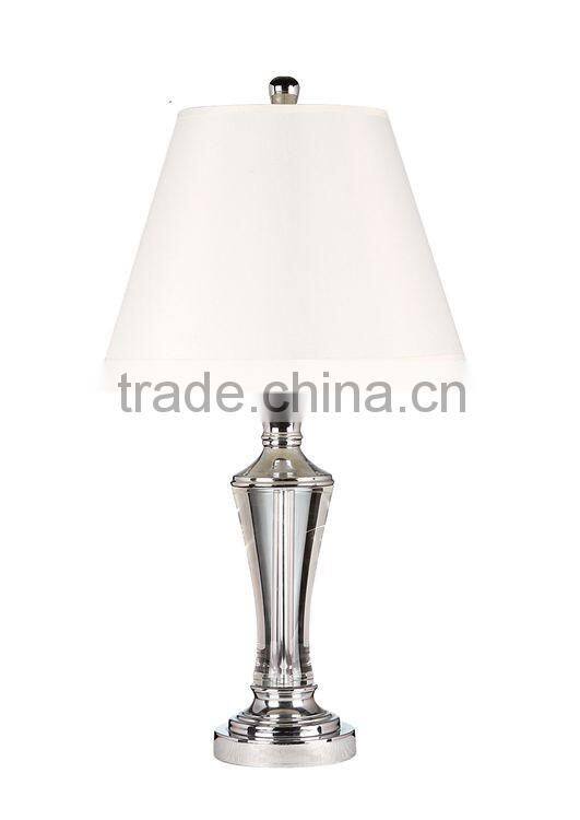 H27.5" Crystal and chrome table lamp