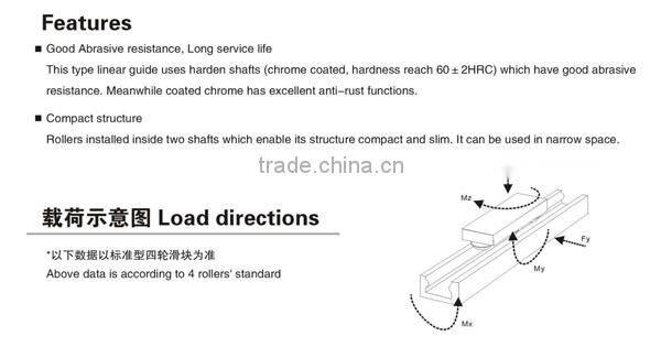 Dual shaft rail linear guide rail