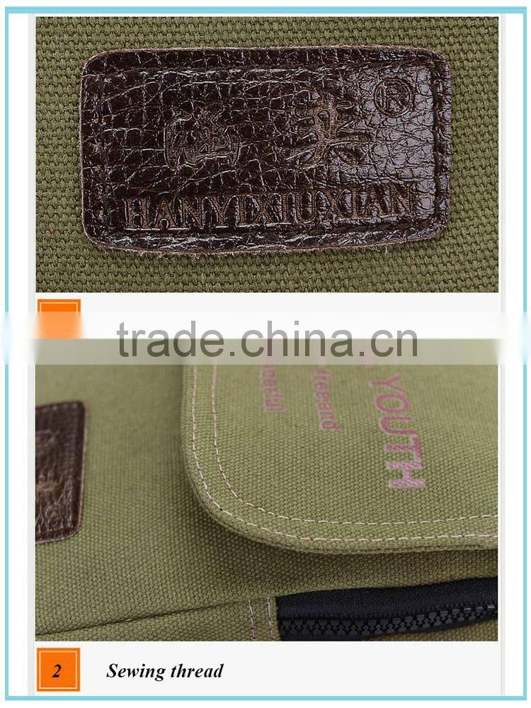 high quality blank vintage canvas wholesale messenger bags for teens