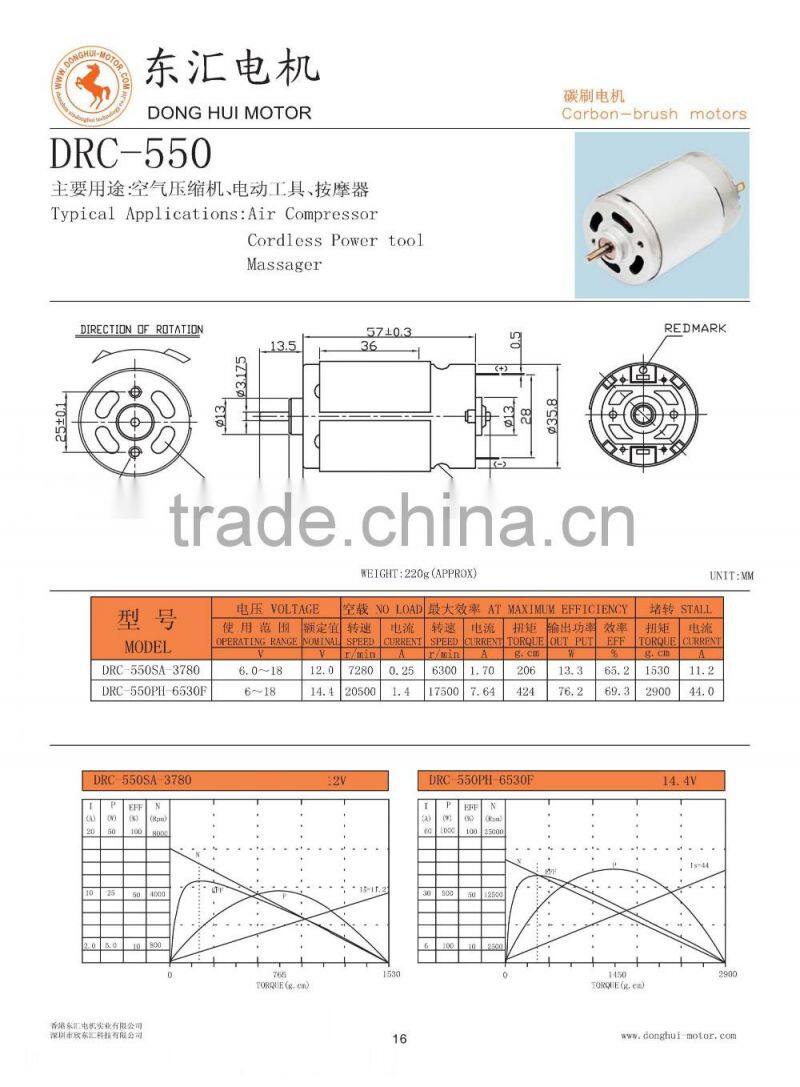14.4V DC High Speed High Torque Motor for Massager