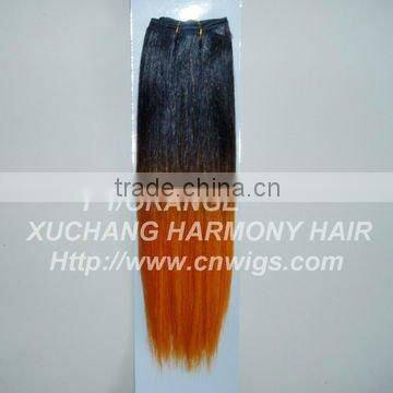 Quality black 100 human hair extensions with 20" #1 and #1B on stock