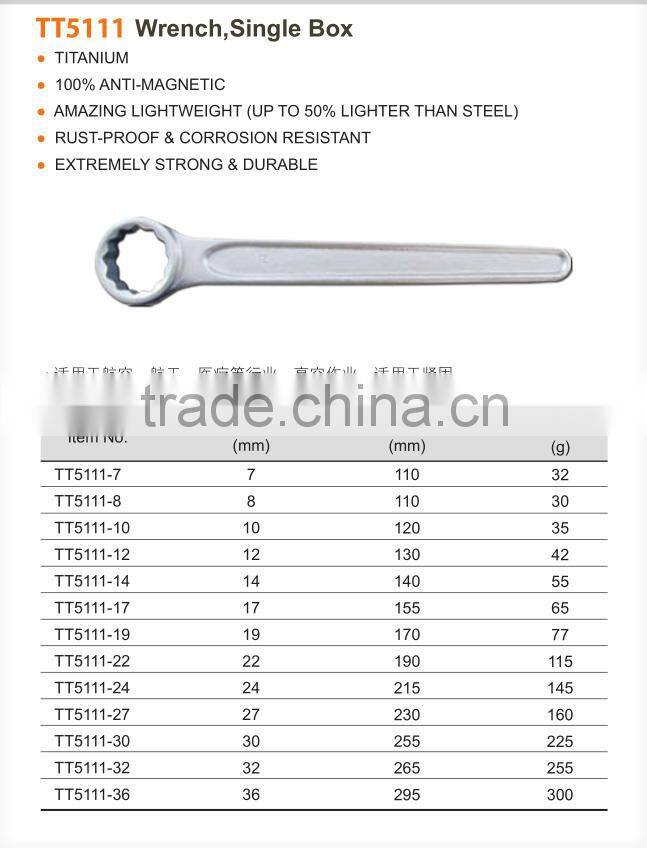 Titanium Anti-Magnetic Single Box Wrench