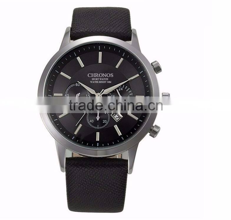 new style wholesale business watch,leather strap wrist watch fashion style with customzied logo,