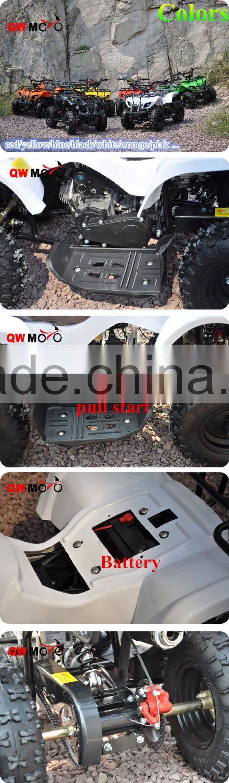 QWMOTO CE 49cc mini gas quad bike 49cc mini ATV for kids with Electric start and pull start