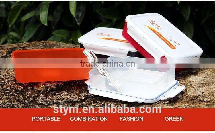 2 layers mirowave oven lunch box 1350ml