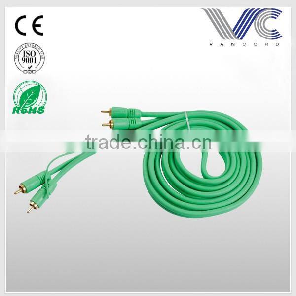 2015 new green 2r to 2r RCA cable