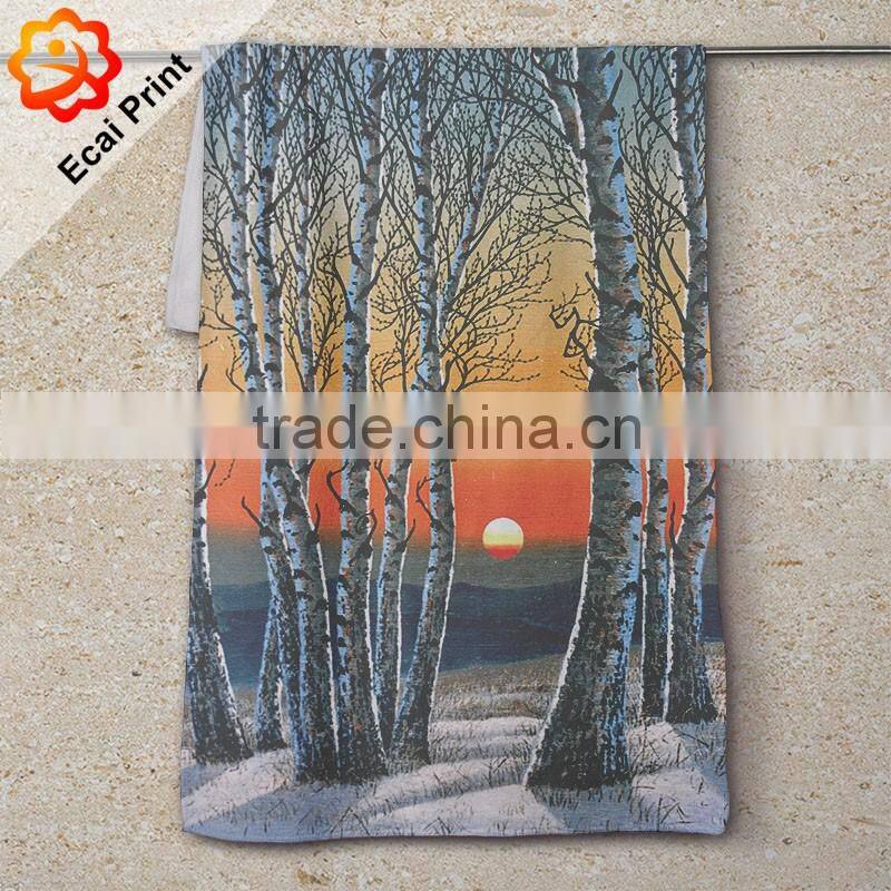 2016 wholesale good color fastness digital printing custom made face towel