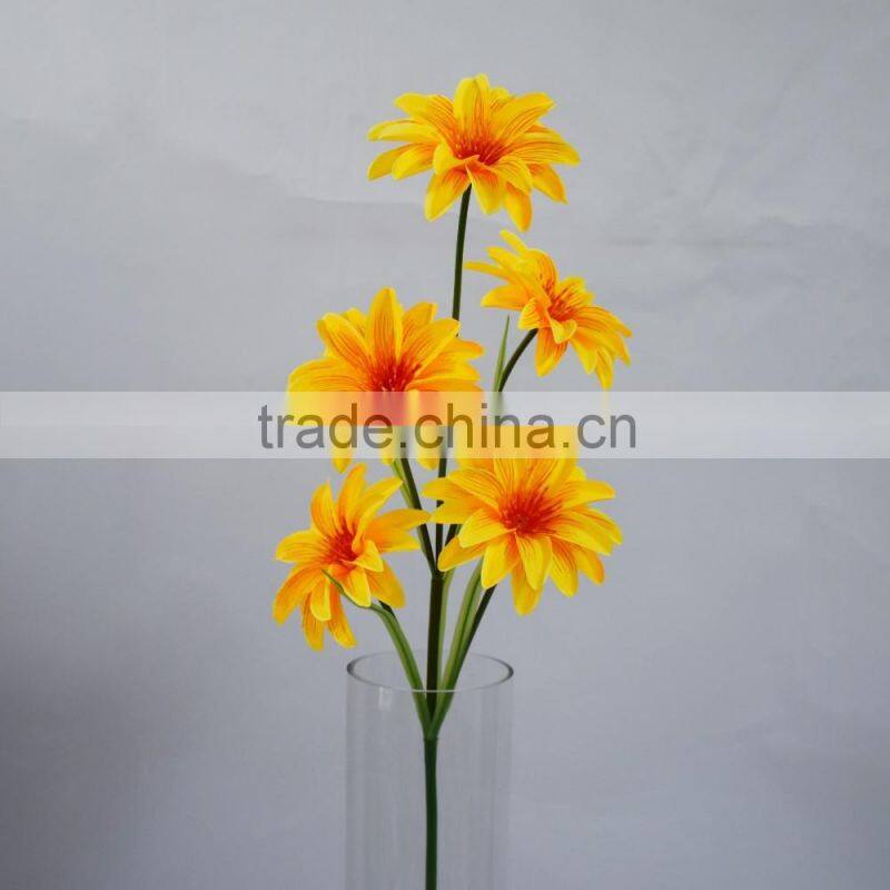 cheap silk fabric dahlia flower 5 heads