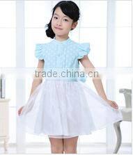 Fashion design wholesale little baby girls sleeveless dresses with print heart
