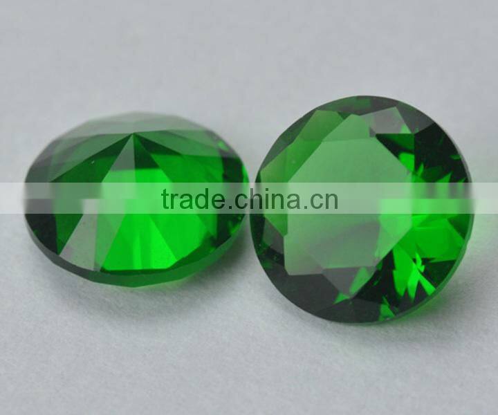 wholesale decorative square green color glass gem stones for jewelry emerald