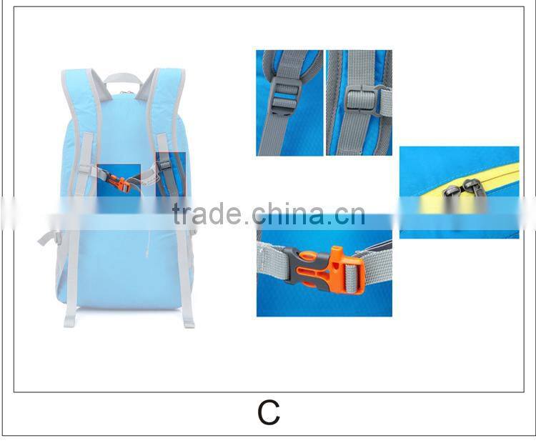 promotional folding travel backpacks bag,casual sports folding backpack,waterproof foldable leisure backpack