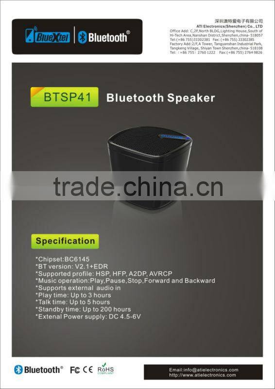 2016Newest Fashion professional 4.0 Bluetooth Mini Speaker