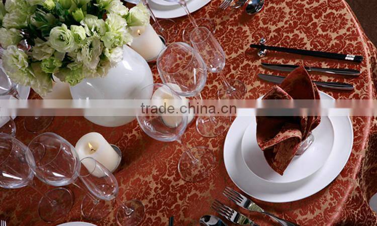 LinenPro New Arrival Table Cleaning Cloth Embroidery Round Table Cloth
