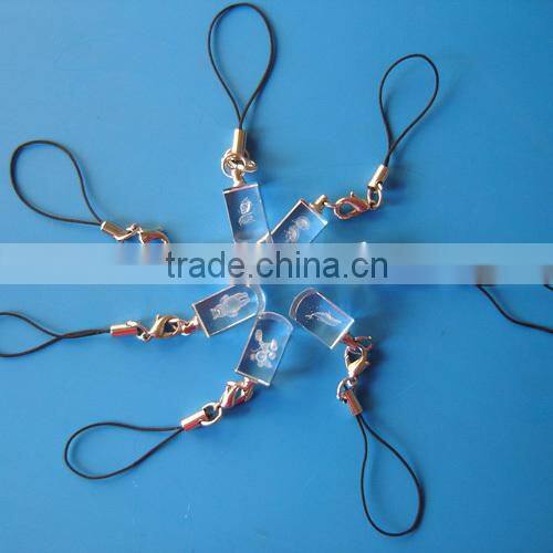 Engraved Transparent Custom Logo 3D Crystal Ball Keychain For Company Employees Christmas Gift