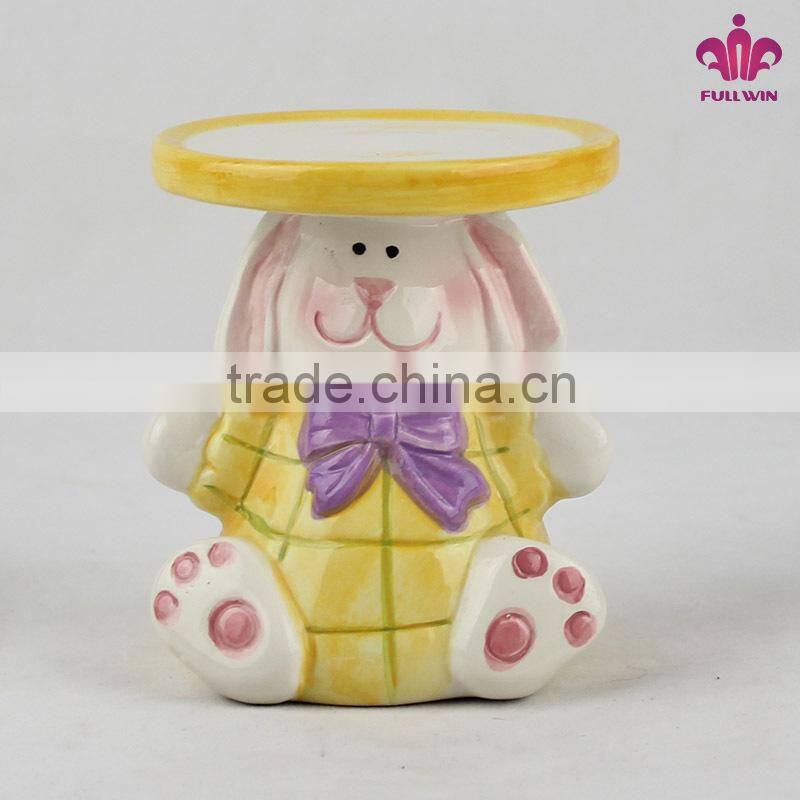ceramic bunny candle holder
