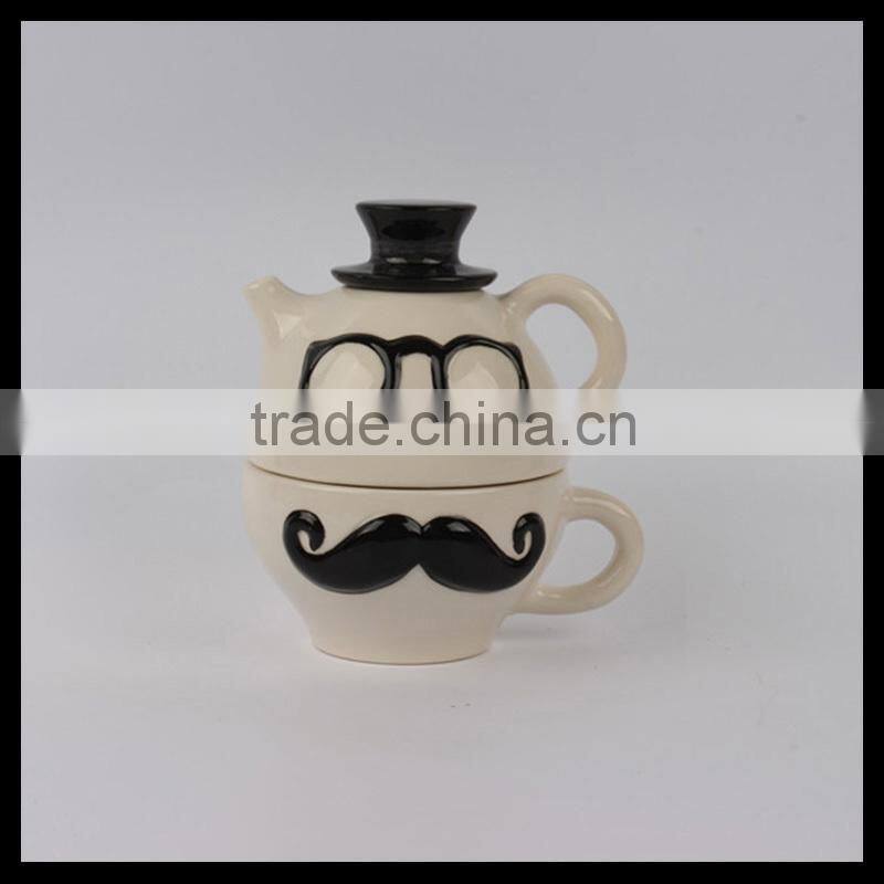 Ceramic Wholesale Mustache Storage Jars