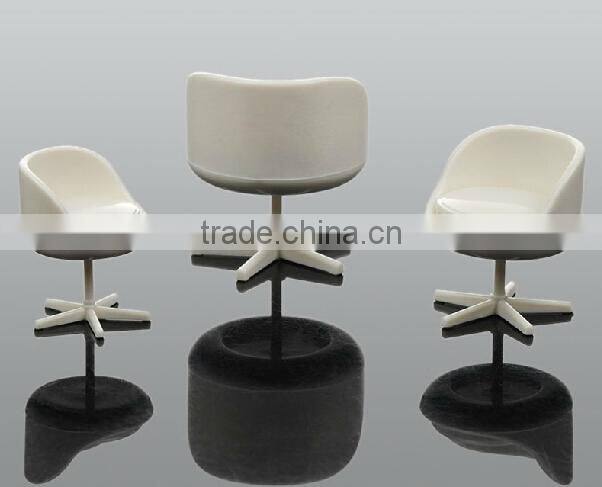 1/25 scale white plastic chair for architecture maker