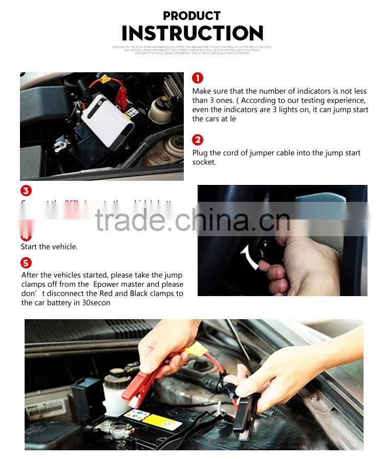 Multi-Function Mini 8000mAh 12V Jump Start Vehicle & battery booster 12V